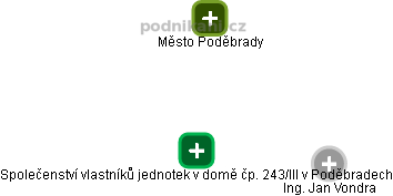 Společenství vlastníků jednotek v domě čp. 243/III v Poděbradech - obrázek vizuálního zobrazení vztahů obchodního rejstříku