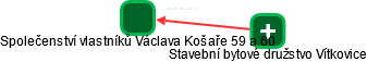 Společenství vlastníků Václava Košaře 59 a 60 - obrázek vizuálního zobrazení vztahů obchodního rejstříku