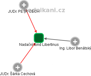 Nadační fond Libertinus - obrázek vizuálního zobrazení vztahů obchodního rejstříku