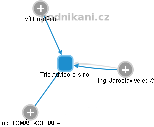 Tris Advisors s.r.o. - obrázek vizuálního zobrazení vztahů obchodního rejstříku