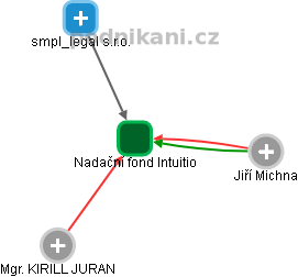 Nadační fond Intuitio - obrázek vizuálního zobrazení vztahů obchodního rejstříku