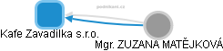 Kafe Zavadilka s.r.o. - obrázek vizuálního zobrazení vztahů obchodního rejstříku