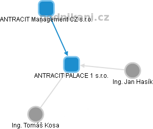 ANTRACIT PALACE 1 s.r.o. - obrázek vizuálního zobrazení vztahů obchodního rejstříku