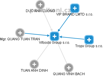Vifoods Group s.r.o. - obrázek vizuálního zobrazení vztahů obchodního rejstříku