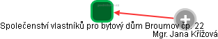 Společenství vlastníků pro bytový dům Broumov čp. 22 - obrázek vizuálního zobrazení vztahů obchodního rejstříku