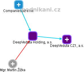 DeepVeduta Holding, a.s. - obrázek vizuálního zobrazení vztahů obchodního rejstříku