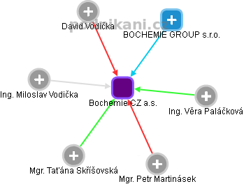 Bochemie CZ a.s. - obrázek vizuálního zobrazení vztahů obchodního rejstříku