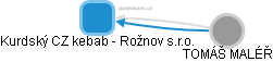 Kurdský CZ kebab - Rožnov s.r.o. - obrázek vizuálního zobrazení vztahů obchodního rejstříku