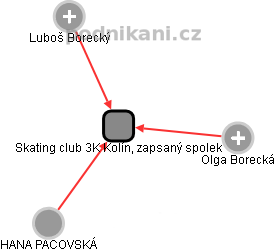 Skating club 3K Kolín, zapsaný spolek - obrázek vizuálního zobrazení vztahů obchodního rejstříku