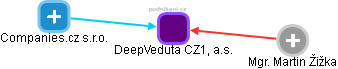 DeepVeduta CZ1, a.s. - obrázek vizuálního zobrazení vztahů obchodního rejstříku