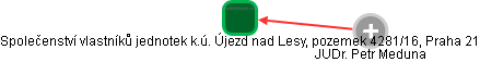 Společenství vlastníků jednotek k.ú. Újezd nad Lesy, pozemek 4281/16, Praha 21 - obrázek vizuálního zobrazení vztahů obchodního rejstříku
