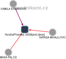 NostraPharma, odštěpný závod - obrázek vizuálního zobrazení vztahů obchodního rejstříku