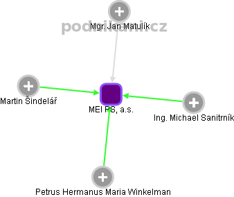 MEI PS, a.s. - obrázek vizuálního zobrazení vztahů obchodního rejstříku