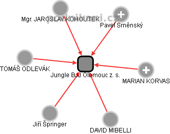 Jungle BJJ Olomouc z. s. - obrázek vizuálního zobrazení vztahů obchodního rejstříku