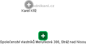 Společenství vlastníků Meruňková 386, Stráž nad Nisou - obrázek vizuálního zobrazení vztahů obchodního rejstříku