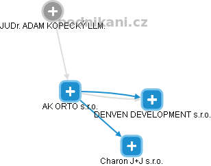 AK ORTO s.r.o. - obrázek vizuálního zobrazení vztahů obchodního rejstříku