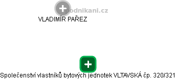 Společenství vlastníků bytových jednotek VLTAVSKÁ čp. 320/321 - obrázek vizuálního zobrazení vztahů obchodního rejstříku