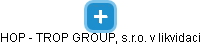 HOP - TROP GROUP, s.r.o. v likvidaci - obrázek vizuálního zobrazení vztahů obchodního rejstříku