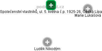 Společenství vlastníků, ul. 5. května č.p. 1925-26, Česká Lípa - obrázek vizuálního zobrazení vztahů obchodního rejstříku