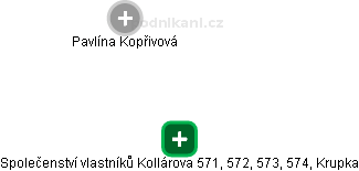 Společenství vlastníků Kollárova 571, 572, 573, 574, Krupka - obrázek vizuálního zobrazení vztahů obchodního rejstříku