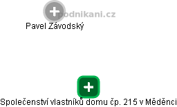 Společenství vlastníků domu čp. 215 v Měděnci - obrázek vizuálního zobrazení vztahů obchodního rejstříku