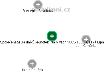 Společenství vlastníků jednotek, Na Nivách 1685-1686, Česká Lípa - obrázek vizuálního zobrazení vztahů obchodního rejstříku