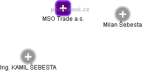 MSO Trade a.s. - obrázek vizuálního zobrazení vztahů obchodního rejstříku