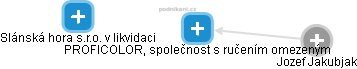 PROFICOLOR, společnost s ručením omezeným - obrázek vizuálního zobrazení vztahů obchodního rejstříku