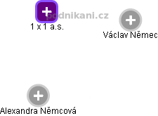 1 x 1 a.s. - obrázek vizuálního zobrazení vztahů obchodního rejstříku