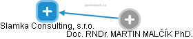 Slamka Consulting, s.r.o. - obrázek vizuálního zobrazení vztahů obchodního rejstříku