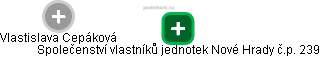 Společenství vlastníků jednotek Nové Hrady č.p. 239 - obrázek vizuálního zobrazení vztahů obchodního rejstříku