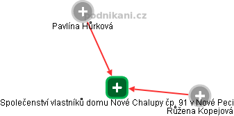 Společenství vlastníků domu Nové Chalupy čp. 91 v Nové Peci - obrázek vizuálního zobrazení vztahů obchodního rejstříku