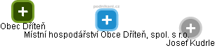 Místní hospodářství Obce Dříteň, spol. s r.o. - obrázek vizuálního zobrazení vztahů obchodního rejstříku