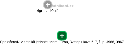 Společenství vlastníků jednotek domu Brno, Svatoplukova 5, 7, č. p. 3966, 3967 - obrázek vizuálního zobrazení vztahů obchodního rejstříku