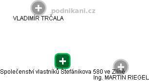 Společenství vlastníků Štefánikova 580 ve Zlíně - obrázek vizuálního zobrazení vztahů obchodního rejstříku
