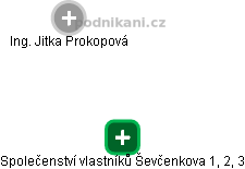 Společenství vlastníků Ševčenkova 1, 2, 3 - obrázek vizuálního zobrazení vztahů obchodního rejstříku