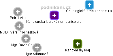 Karlovarská krajská nemocnice a.s. - obrázek vizuálního zobrazení vztahů obchodního rejstříku