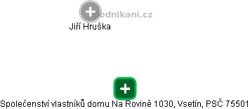 Společenství vlastníků domu Na Rovině 1030, Vsetín, PSČ 75501 - obrázek vizuálního zobrazení vztahů obchodního rejstříku