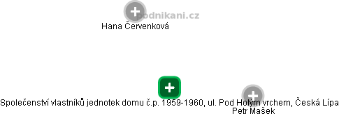 Společenství vlastníků jednotek domu č.p. 1959-1960, ul. Pod Holým vrchem, Česká Lípa - obrázek vizuálního zobrazení vztahů obchodního rejstříku