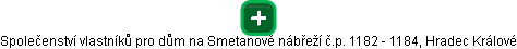 Společenství vlastníků pro dům na Smetanově nábřeží č.p. 1182 - 1184, Hradec Králové - obrázek vizuálního zobrazení vztahů obchodního rejstříku