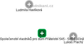 Společenství vlastníků pro dům Přátelství 545 - 548 v Jičíně - obrázek vizuálního zobrazení vztahů obchodního rejstříku