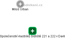 Společenství vlastníků Sídliště 221 a 222 v Davli - obrázek vizuálního zobrazení vztahů obchodního rejstříku