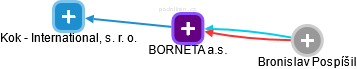 BORNETA a.s. - obrázek vizuálního zobrazení vztahů obchodního rejstříku
