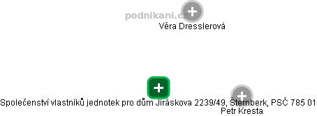 Společenství vlastníků jednotek pro dům Jiráskova 2239/49, Šternberk, PSČ 785 01 - obrázek vizuálního zobrazení vztahů obchodního rejstříku