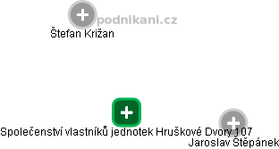 Společenství vlastníků jednotek Hruškové Dvory 107 - obrázek vizuálního zobrazení vztahů obchodního rejstříku