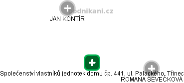 Společenství vlastníků jednotek domu čp. 441, ul. Palackého, Třinec - obrázek vizuálního zobrazení vztahů obchodního rejstříku