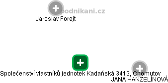 Společenství vlastníků jednotek Kadaňská 3413, Chomutov - obrázek vizuálního zobrazení vztahů obchodního rejstříku