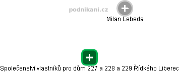 Společenství vlastníků pro dům 227 a 228 a 229 Řídkého Liberec - obrázek vizuálního zobrazení vztahů obchodního rejstříku