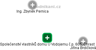 Společenství vlastníků domu U Vodojemu č.p. 605, Chrast - obrázek vizuálního zobrazení vztahů obchodního rejstříku