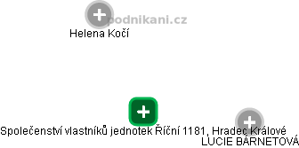 Společenství vlastníků jednotek Říční 1181, Hradec Králové - obrázek vizuálního zobrazení vztahů obchodního rejstříku